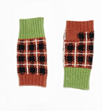 99002, PLAID FINGERLESS KNIT GLOVES