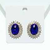 99009, OVAL ACCENT CRYSTAL RHINESTONE EARRING