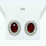 99009, OVAL ACCENT CRYSTAL RHINESTONE EARRING