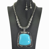 99011, GEOMETRIC ACCENT BALL BEADED NECKLACE