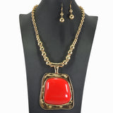 99011, GEOMETRIC ACCENT BALL BEADED NECKLACE