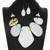 99015, GEOMETRIC MATTE ACRYLIC NECKLACE