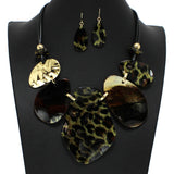 99015, GEOMETRIC MATTE ACRYLIC NECKLACE