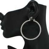 99036, BALL BEADED HOOP PIN CATCH EARRING