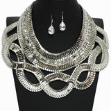 99049, SNAKECHAIN METAL CHOKER NECKLACE