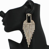 99053, CRYSTAL RHINESTONE DANGLE EARRING