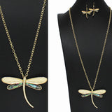 99055, DRAGONFLY LONG PENDANT NECKLACE