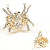 99074, SPIDER CRYSTAL RHINESTONE STRETCH RING