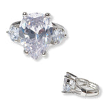 99075, TEARDROP RHINESTONE STRETCH RING