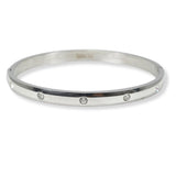 99078, RHINESTONE ACCENT STAINLESS STEEL BRACELET