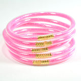 99079, GLITTER JELLY TUBE MULTI LAYERED BRACELET SET