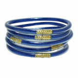 99079, GLITTER JELLY TUBE MULTI LAYERED BRACELET SET