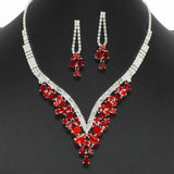99083, CRYSTAL RHINESTONE NECKLACE SET