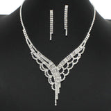 99087, CRYSTAL RHINESTONE NECKLACE SET
