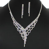 99087, CRYSTAL RHINESTONE NECKLACE SET