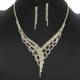 99087, CRYSTAL RHINESTONE NECKLACE SET
