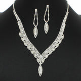 99089, MARQUISE ACCENT CRYSTAL RHINESTONE NECKLACE SET