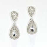 99118, TEARDROP ACCENT CRYSTAL RHINESTONE EARRING