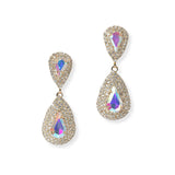 99118, TEARDROP ACCENT CRYSTAL RHINESTONE EARRING