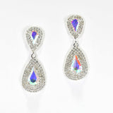 99118, TEARDROP ACCENT CRYSTAL RHINESTONE EARRING