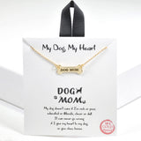 99121, GOLD DIPPED, "MY DOG, MY HEART" DAINTY BONE NECKLACE