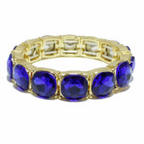 99123, GEOMETRIC RHINESTONE STRETCH BRACELET