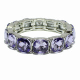 99123, GEOMETRIC RHINESTONE STRETCH BRACELET