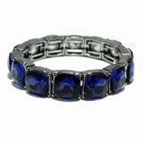 99123, GEOMETRIC RHINESTONE STRETCH BRACELET