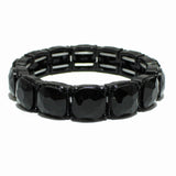 99123, GEOMETRIC RHINESTONE STRETCH BRACELET