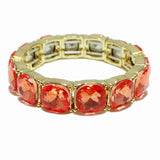99123, GEOMETRIC RHINESTONE STRETCH BRACELET