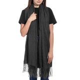 99133, SOLID COLOR OVERSIZE SCARF WITH FRINGE