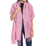 99133, SOLID COLOR OVERSIZE SCARF WITH FRINGE