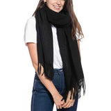 99133, SOLID COLOR OVERSIZE SCARF WITH FRINGE