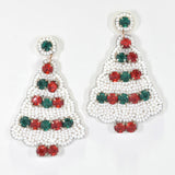 99138, CHRISTMAS TREE SEED BEADED EARRING