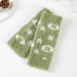99149, MINI FLOWER PATTERN CHENILLE GLOVES