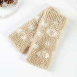 99149, MINI FLOWER PATTERN CHENILLE GLOVES