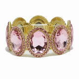 99151, OVAL RHINESTONE STRETCH BRACELET
