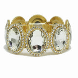 99151, OVAL RHINESTONE STRETCH BRACELET