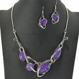 99160, RESIN MARBLE STONE ACCENT NECKLACE