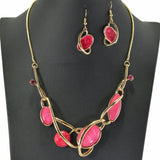 99160, RESIN MARBLE STONE ACCENT NECKLACE