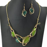99160, RESIN MARBLE STONE ACCENT NECKLACE