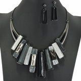 99164, PIANO CELLULOID ACETATE WITH RHINESTONE NECKLACE