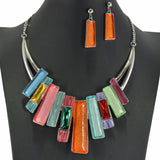 99164, PIANO CELLULOID ACETATE WITH RHINESTONE NECKLACE