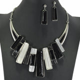 99164, PIANO CELLULOID ACETATE WITH RHINESTONE NECKLACE