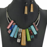 99164, PIANO CELLULOID ACETATE WITH RHINESTONE NECKLACE