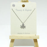 99178, OCTOPUS CUBIC ZIRCONIA CHARM PENDANT NECKLACE