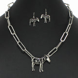 99215, "CRAZY" HORSE METAL NECKLACE