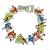 99257, PARROT BIRD ENAMEL MAGNETIC CLOSURE BRACELET