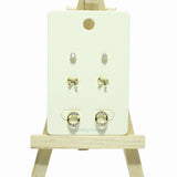 99287, STERLING SILVER POST DAINTY RIBBON BOW STUD EARRING SET