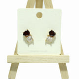 99292, GEOMETRIC RHINESTONE STUD EARRING